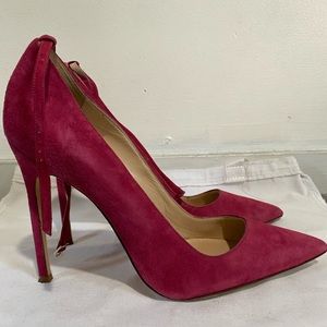 Manolo Blahnik High heels Pump with Strap, Size 4, Suede